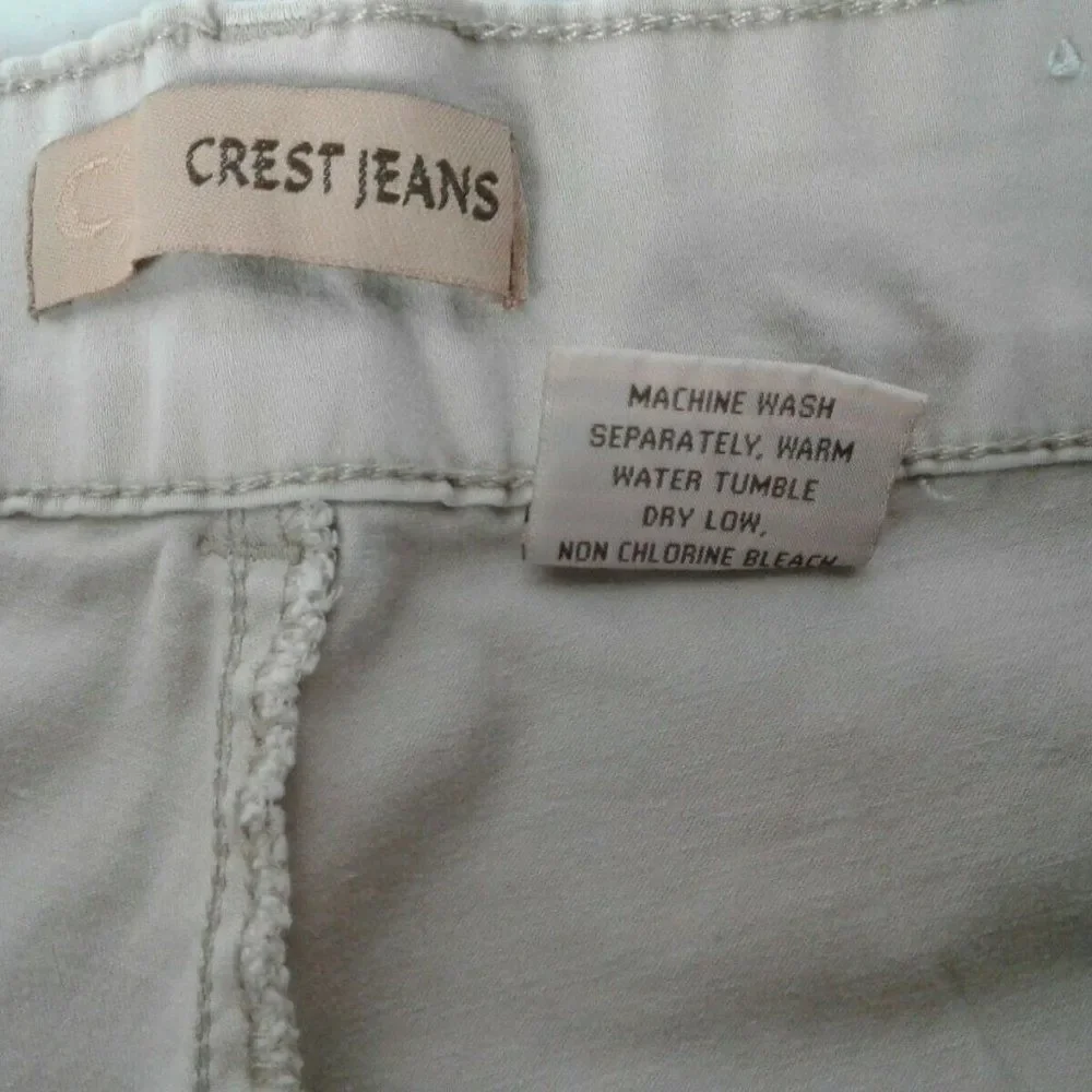CREST JEANS‎ Stretchy Tan   Shorts Vented Sides 11 - Picture 2 of 8